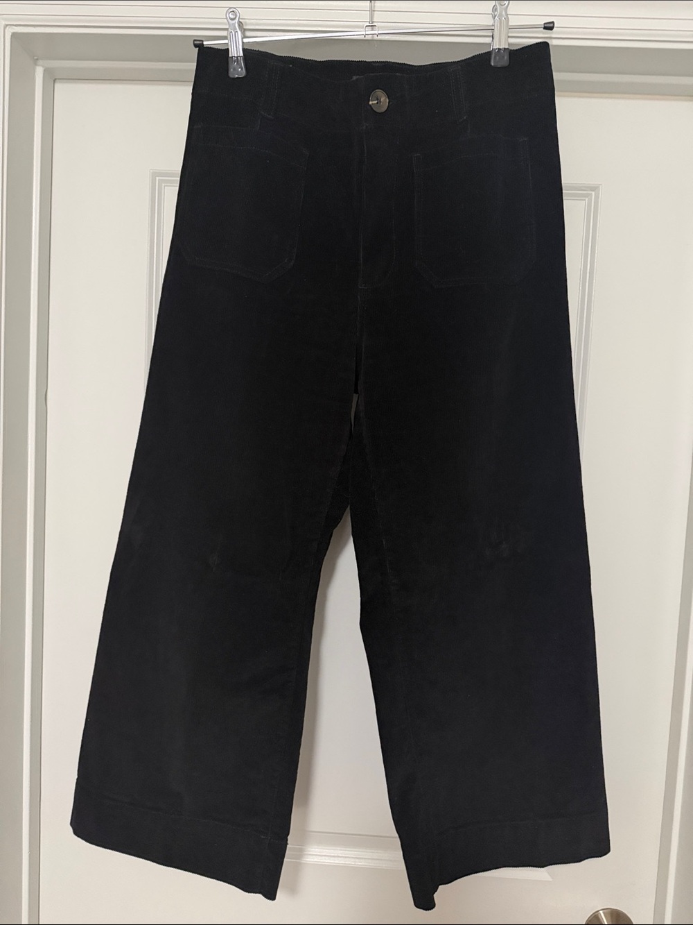 Velvet Heart Black Corduroy Wide-Leg Pants Size 30 Stretch YX - 182